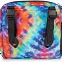 JanSport Central Adaptive Accessory Bag Wheelchair & Walker Compatible, Versatile Carry Options, Tuck-Away Adjustable Loops, SaniStash Pocket for Easy Access, Red/Multi Hippie Days