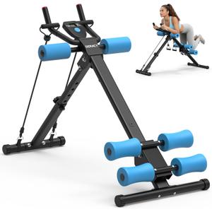 DERACY Ab Workout Machine Adjustable Ab Trainer Abdominal Trainer for Home Gym Foldable Ab Crunch Machine for Core 440 LBS