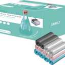 Small Trash Bags 240 Count Garbage Bags SWIHELP Waste Basket Liners for Bathroom, Kitchen,Bedroom, Office Pet Car 15 Liter Trash Can 4 Gallon (Handle Mix 240 counts-4Gal)