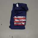 H HYFOL Men's Graphic T-Shirts USA Flag Cotton Short Sleeve American Patriotic Crewneck Casual Regular Tee Shirts (Blue, XXL)