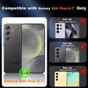 ATUMP for Samsung Galaxy S24 Plus Case with [2Pcs] HD Screen Protector & Slide Camera Cover, Rotated Ring Kickstand [Military Grade Shockproof] Protective Case for Galaxy S24 Plus 6.7", Olive Green