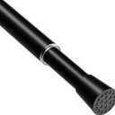 Adjustable curtain rods for windows 23-39 Inches for curtains Tension Rods for curtain rod no drilling.closet tension rods for hanging clothes,cafe curtain tension rod (Black-1PCS)
