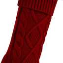 OYB Christmas Stockings18 Inches Knitted Christmas StockingsLarge Christmas Stockings Decorations for Family Holiday Xmas Party(Red)