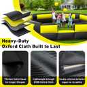 Inflatable Gaga Ball Pit, Portable Gaga Ball Pit for Indoor Outdoor Game, Backyard, Park, School, Camp, Home | Gaga Pit with Built-in Blower, Gaga Ball, Carry Bag, Sandbags etc (Black+Yellow, 20FT)