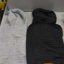 2 Pack Dog Hoodie Sweaters for Small Medium Dogs Warm Dog Clothes for Large Dogs Soft Waffle-Like Laminated Sweatshirt Bulldog (Black+Grey, S/M (Back: 13",Chest: 18.5", Neck: 12"))