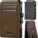 furid Smart Wallet For Men Slim: Rfid Minimalist Pop Up Wallets with Money Clip Metal Credit Card Holder - Gifts for Husband Father at Birthday Anniversary (Oxblood Burgundy)