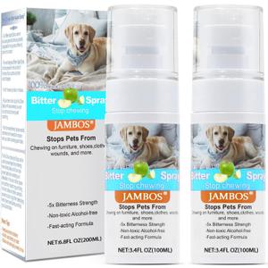 Effectively | 2 Bottles Bitter Apple Spray for Dogs to Stop Chewing, NO Chew Spray for Dogs Protect The Safety of Furniture and Your Belongings, Prevent Licking Injuries (Blue, M)