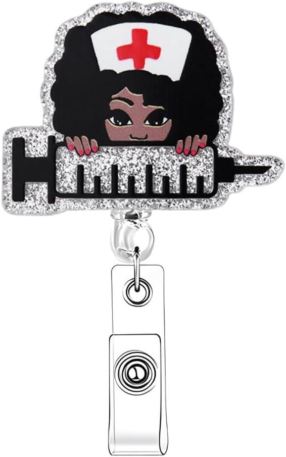 Cute Nurse Badge Reels Retractable for Nurses Nurse Badge Holder Id Card Clip Nurse Badge Accessories for Women Girls Student Nurse Badge Nurse Birthday Christmas Gifts for Women Nursing Badge Reel