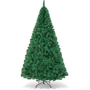 8Ft Artificial PVC Christmas Tree W/Stand Holiday Season Indoor Outdoor Green