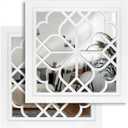 Wocred Set of 2 Mirrors Square Wall Mirror,Gorgeous Rustic Farmhouse Accent Mirror,White Color Entry Mirror for Bathroom Renovation,Bedrooms,Living Rooms and More(12x12)