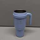 Stainless Steel Tumbler with Handle - Dual-Wall Vacuum Insulated Travel Mug, Sweat-Proof Lid & Reusable Straw - Keeps Drinks Cold for 24 Hrs, Fits Cupholders, Dishwasher Safe - Glacier