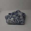 KILOCOCO Area Rug 5ft Round Living Room Rug Washable Printed Vintage Floral Bedroom Rugs Non Slip Entryway Rugs for Kitchen Dining Room Laundry Room Playroom, Blue