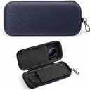 Double Oversized Eyeglasses Case Dual Sunglasses Case Hard Shell Glasses Case with Clip Metal Carabiner Travel, Compact and Travel-Friendly With a size of 8.2x3.9x2 inches