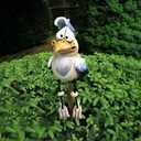 2 x Courtyard Chicken Decoration Yard Decor Backyard Decoration Ornament Landscape Sculptures Decoration Crafts(Blue)
