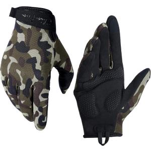 ChinFun Full Finger Workout Gloves for Men, Full Palm Protection Deep M