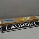 Chic Laundry Signs - Large Metal Wall Decor for Laundry Room (Black)
