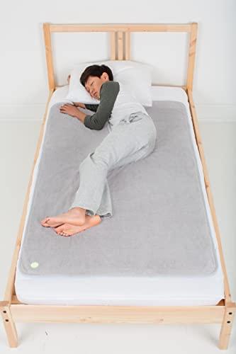 PeapodMats Bedwetting & Incontinence Waterproof Bed Mat - Reusable Underpad. Secure Placement & Breathable. Washable. Enviro Friendly 3x5 (Light Gray) Mattress Protector & Pee Pad for Kids & Adults