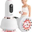 ELISHINE Lymphatic Drainage Massager, Anti Cellulite Massage Tool, Body Sculpting Machine with Red Light Therapy, Heating, Vibration for Stretch Marks & Cellulite, Gift for Women & Men, White