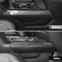 RT-TCZ for Silverado Center Console Side Panel Trim Compatible with Chevy Silverado 2022 2023 Black Wood Grain Interior Accessories 2pcs
