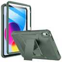 Soke Case for iPad (A16) 11th Generation 11-inch 2025, iPad 10th Generation 10.9-inch 2022, with Built-in Screen Protector and Kickstand, Rugged Full Body Protective Cover - Calke Green