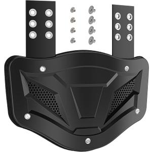 ARGOMAX Football Back Plate - Lightweight Adjustable Spine Guard for Youth & Adult Players, High-Impact Back Protector with Breathable Design, Fits All Shoulder Pads (Sizes 12 to Adult), Black