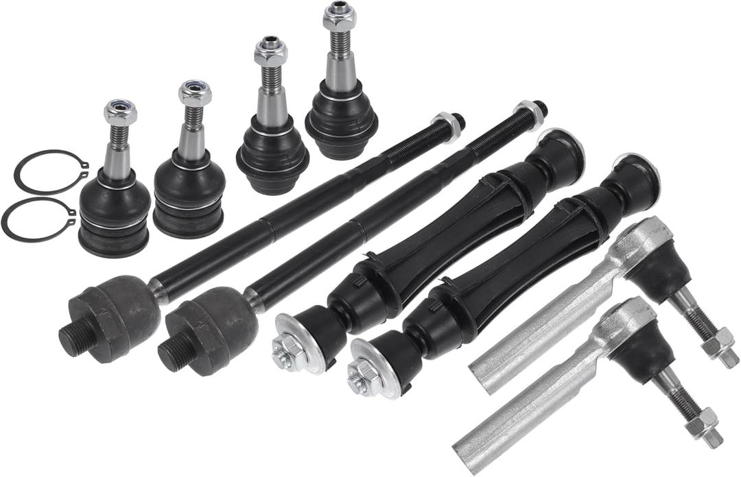 X AUTOHAUX 10pcs Front Suspension Kit Inner Outer Tie Rod End Front Sway Bar Link Upper Lower Ball Joint for Chevrolet Silverado 1500 for Chevrolet Suburban No.K500340/K700432/ES800948