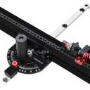 GOINGMAKE Table Saw Miter Gauge with Micro Adjust Flip Stop and 13 Precision Angle Position Stops, Miter Gauge for Table Saw with 18 Inch Fence for Crosscut and Miters, Fits 3/8" x 3/4" Slot