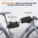 NDakter Bike Triangle Frame Bag, Bicycle Storage Pouch with 2 Side Pockets, 3-in-1 Top Tube Bags for Phone, Waterproof Cycling Tool Accessories Pack for MTB Mountain Road Bikes1.2L