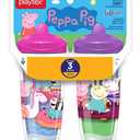Playtex Sipsters Stage 3 Peppa Pig Spill-Proof, Leak-Proof, Break-Proof Insulated Toddler Spout Cups for Girls - 9 Ounce - 2 Count