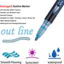 3 x Glitter Markers 24 Colors Double Line Outline, Markers, For Doodling,Painting,Christmas Cards, DIY Craft Projects Art Supplies For Girls Kids Ages 8-12 Glitter Pens For Adults