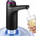 Water Dispenser for 5 Gallon Bottle, 600ml Quantitative Water Pump,2 Colors Power Light,Portable USB Charging Electric Bottle Pump,Multipurpose Dispenser for Home Camping for 2-5 Gallon Jugs (Black)