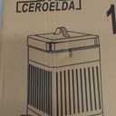 CEROELDA Small Trash Can with Lid5L/1.3 Gal,Stainless Steel Outdoor Dog Poop Garbage CanFarmhouse Retro Metal Waste Bin w/Step Pedal for Bathroom Bedroom OfficeSoft CloseBlack