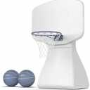 Coast Modern Poolside Basketball Hoop with Wheels - Premium Outdoor Pool Basketball Hoop with 2 Swimming Pool Basketballs and Ball Pump