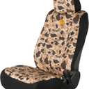 Browning Universal Low Back and Bench Seat Covers, Water and Dirt Resistant Car, Truck, and SUV Seat Covers, Arms Co. (Tan Duck Camo), Low Back (Single)