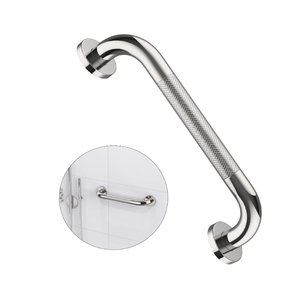 12 Inch Anti Slip Shower Grab Bar Handle, ZUEXT Chrome Finish Stainless Steel Bathroom Grab Bar, Knurled Bathroom Balance Bar,Safety Hand Rail Support,Handicap Elderly Injury Senior Assist Bath Handle