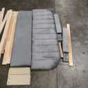 GarveeHome Full Bed Frame with Storage Headboard, Kids Bed Frame with 2 Drawers, Boucle Upholstered Platform Bed with Bookcase, No Box Spring Needed, Easy Assembly, Grey