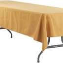 Elegant Gold Economy Polyester Rectangular Tablecloth - 60"x120" (1 Pc.), Durable Fabric & Vibrant Color - Perfect For Weddings, Events & Everyday Use