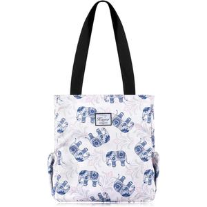 KAMO Floral Tote Bag - Waterproof Lightweight Handbags Travel Shoulder Bag for Hiking Yoga Gym Swimming Travel Beach