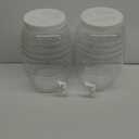 Honeydak 2 Pieces 2.7 Gallon Plastic Beverage Dispenser with Spigot Clear Extra Large Plastic Beverage Dispenser Summer Drink Holder with Tap for Party Lemonade Cold Water Beer