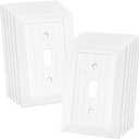 Modern Decorative Wall Plate Retro Wood Grain design Switch Cover Outlet Cover for Light Switch, Smart Switch, Dimmer, GFCI, USB Outlet (10 Pack, Single Toggle)