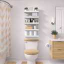 Sorbus 16 Inch Floating Shelves for Wall (5 Pack, White)