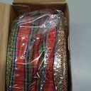 Yinder Plaid Christmas Wired Ribbon 2.5 Inch 50 Yard Traditional Red Tartan Plaid Christmas Holiday Ribbon Green Red Gold Garland Home Decor Gift Wrapping DIY Craft