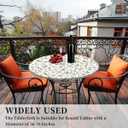 Round Tablecloth with Elastic Edge, 36-60Inch Waterproof Table Cloth for Dinner, Outdoor, Picnic, 60inch, Cherry and Blueberry