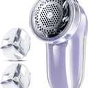 Bymore Fabric Shaver, Lint Remover, Lint Shaver Defuzzer Sweater Shaver for Clothes and Furniture with AC Adapter Pill Fuzz Remover-Purple (5.75*2.60*2.64in)