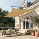 Patio Awnings for Outside - Outdoor Awning with US Patented Aluminum Bracket | Easy Installation Sun Awnings for Backyard, Deck, & Back Porch | 8 x 15 Ft | Toldos | DIY Patio Shades