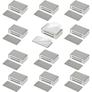 TIMESETL 12Pack Cabinet Magnetic Catch Adhesive, Magnetic Door Catch Cabinet Door Magnet Latch Stainless Steel Kitchen Magnetic Latch for Cupboard Magnetic Closure Closet Door Closing for Drawer