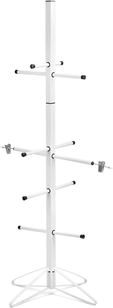 QWORK Professional Metal Sports Gear Drying Rack, 5522 Inches, Includes Hanging Clips and Wrist Band, Ideal for Hockey, Football, Lacrosse Equipment