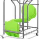 Landhoow The Surf Storage Rack Stores 10 Portable Lap Desks, Classroom Furniture, Flexible Seating, Silver, 26.77 x 16.54 x 19.49 Inches, Silver