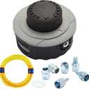 Quintillus H02 Weed Eater Head Universal Trimmer Head String Trimmer Head Bump Feed Weed Wacker Head Grass Trimmer Head Replacement for Weed Warrior, Echo, Husqvarna, Comes with .095 Trimmer Line (Gray)