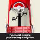 Kid Trax Fire Truck Pedal Car for Toddlers, Ages 3-5, Easy Assembly, Durable Steel, Indoor/Outdoor Ride-On, 60lbs Max, Classic Style, Functional Steering, Red, Kids Fire Truck Ride-On, Vintage